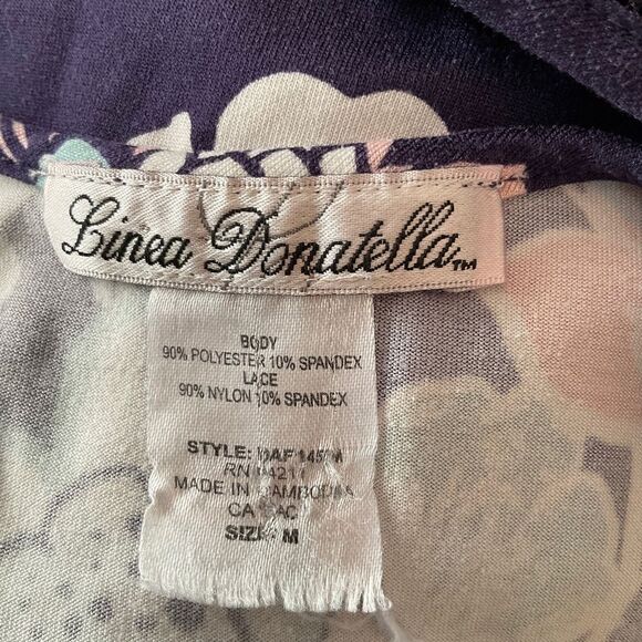 LINEA Donatella Racerback Floral Print Blouse Size M - Picture 15 of 15